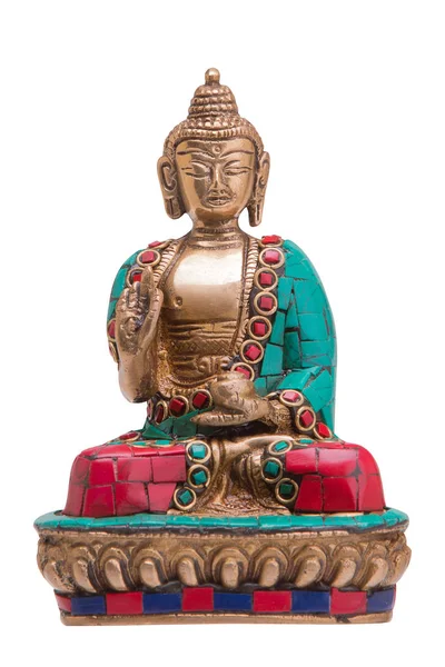 Figura de Buda sobre fondo blanco — Foto de Stock