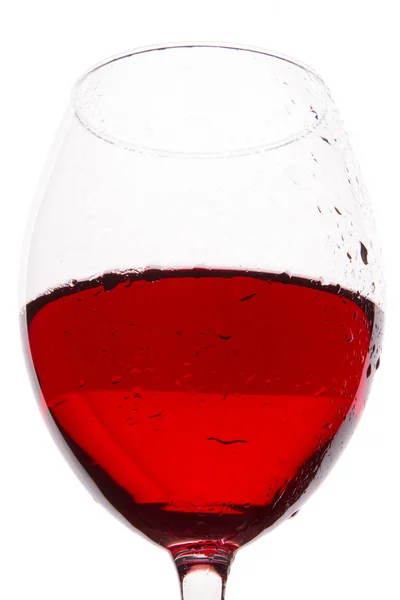 Ein Glas Wein auf weißem Hintergrund. — Stockfoto