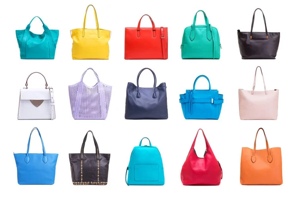 다양 한 여성들의 가방을 모아 놓은 곳. — 스톡 사진