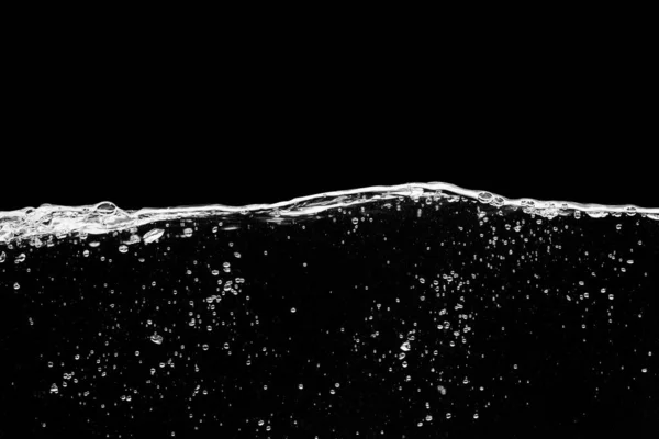 Water level on a black background.