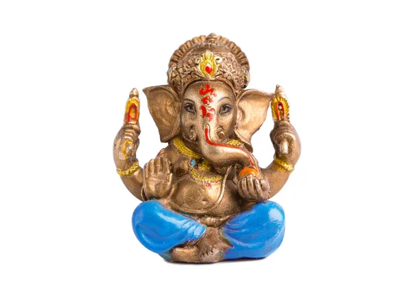 Ganesha God Izolat Białym Tle — Zdjęcie stockowe