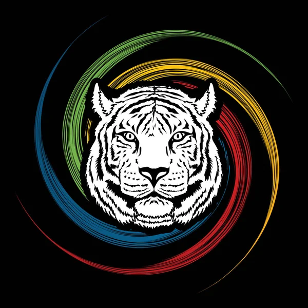Tiger Face vue de face — Image vectorielle