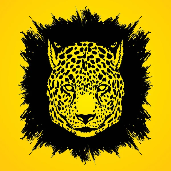 Gepard hlavou čelní pohled — Stockový vektor