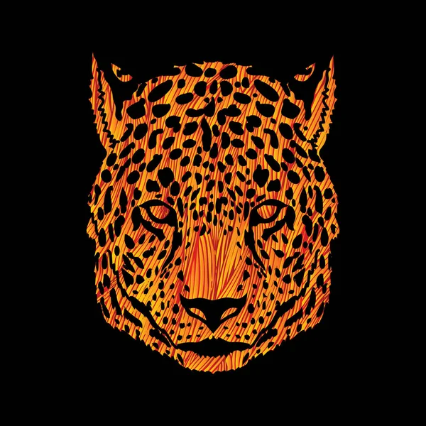 Cheetah hoofd vooraanzicht — Stockvector