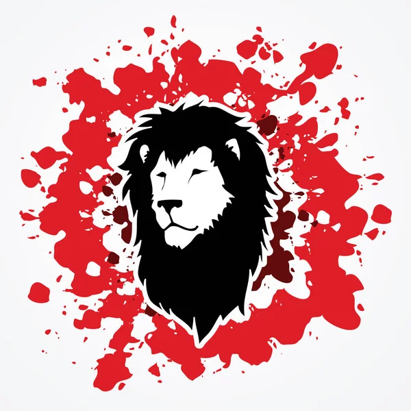 Face de tête de lion — Image vectorielle