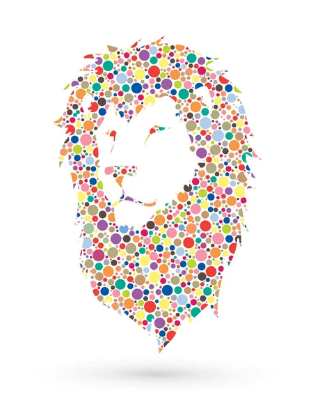 Face de tête de lion — Image vectorielle