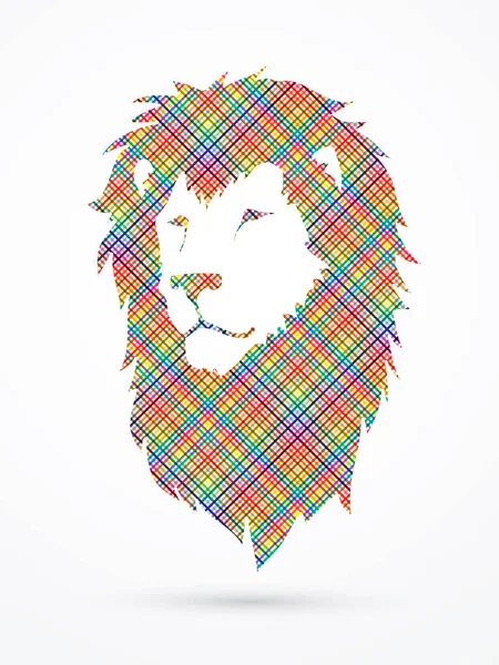Lion head ansikte — Stock vektor