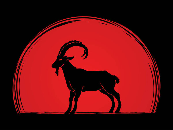 Goat standing vector