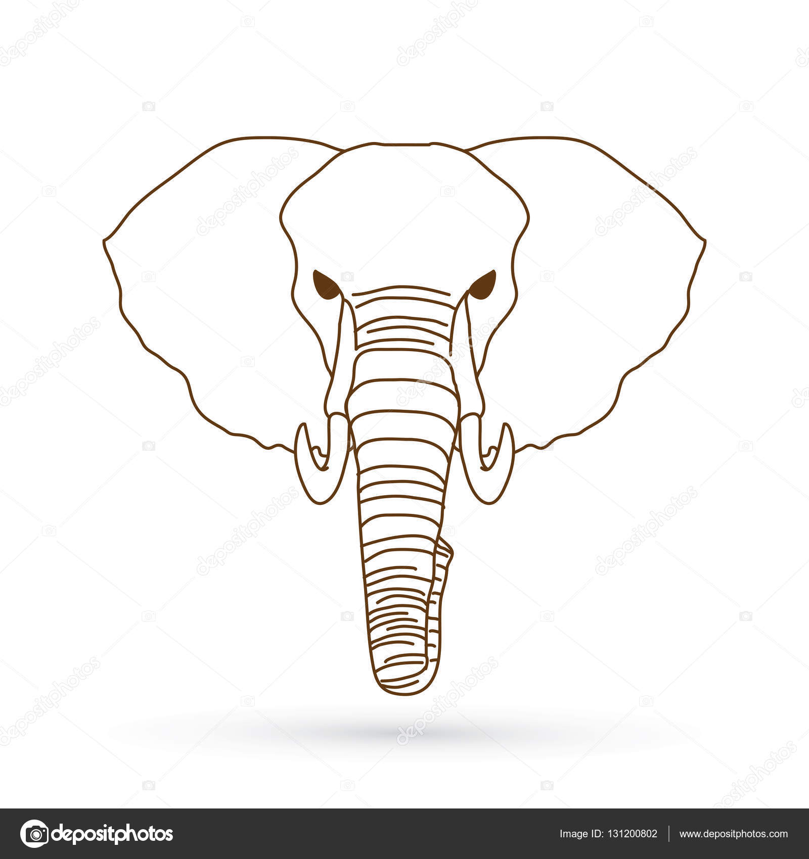 Голова слона спереди