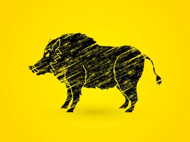 Yaban domuzu yaban domuzu ayakta 