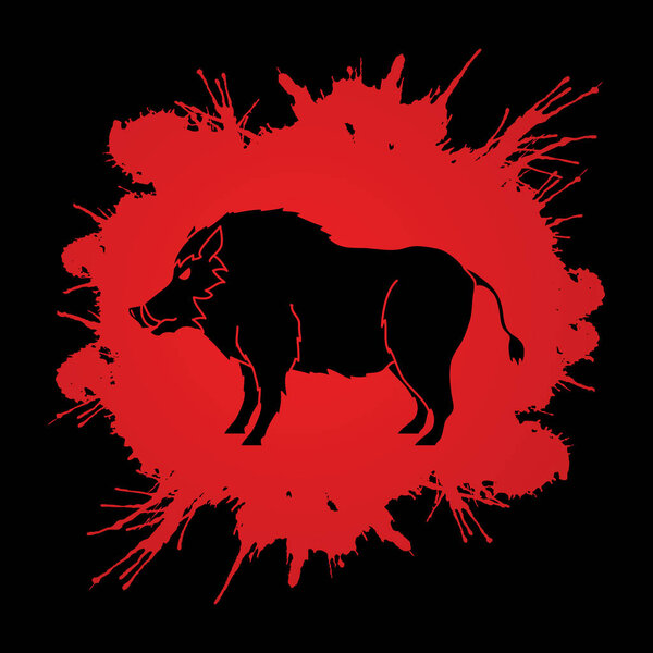 Кабан Дикий Свинья стоит
 