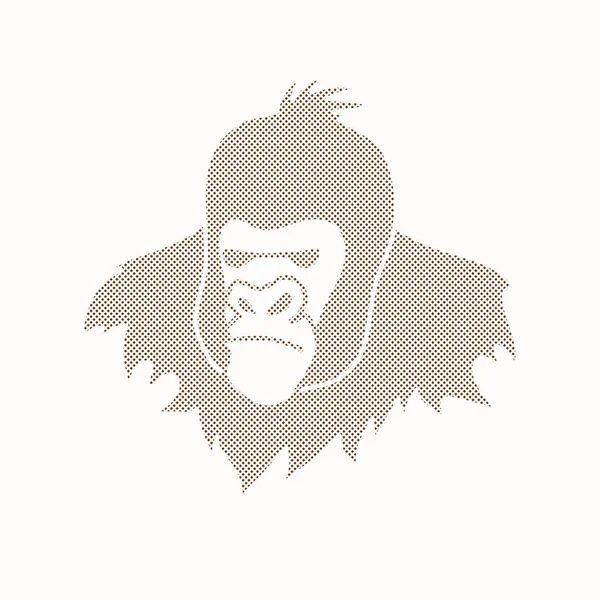 Cabeza de gorila gráfico — Archivo Imágenes Vectoriales
