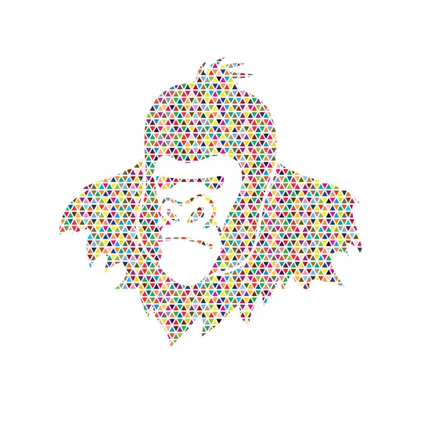 大猩猩头图形 — 图库矢量图片