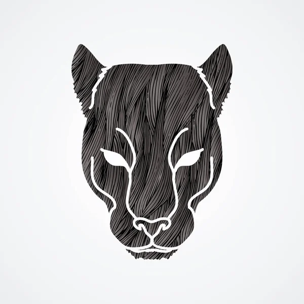 Black panther huvud — Stock vektor