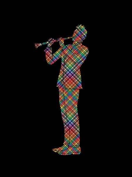 Clarinettiste Graphique — Image vectorielle