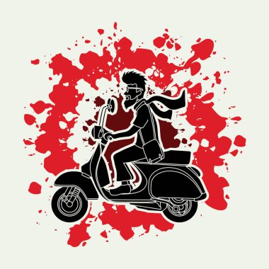 Bir adam sürme scooter