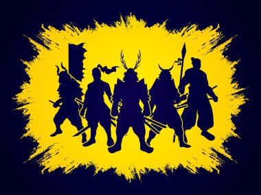 Samuray savaşçı poz