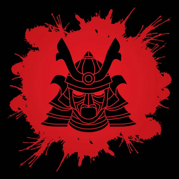 Samurai masker helm — Stockvector