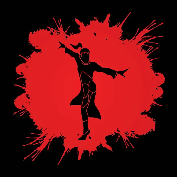Action de combat du Kung Fu — Image vectorielle