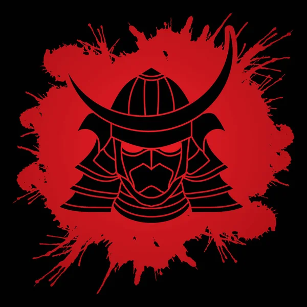 Samurai masker helm — Stockvector