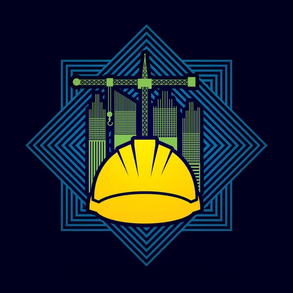 Construcción icono de la industria de construcción — Vector de stock