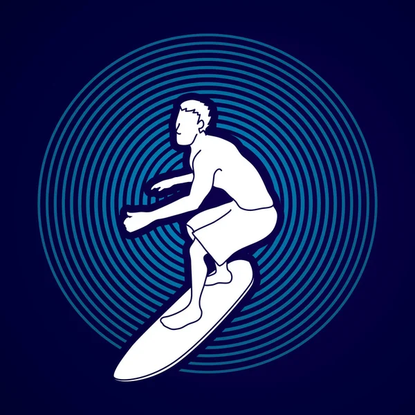 Vettore grafico di surf — Vettoriale Stock