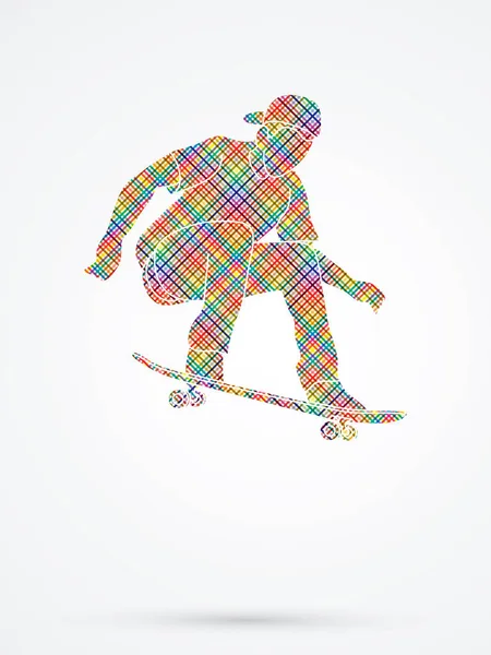 Skater skoki grafiki — Wektor stockowy