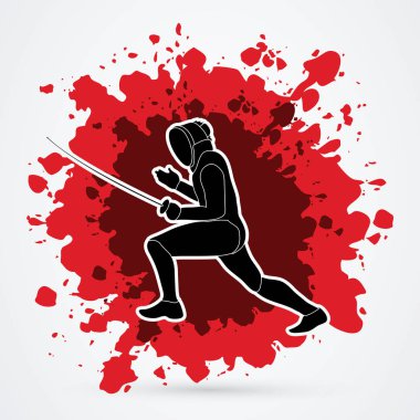 Eskrim poz savaşmaya hazır