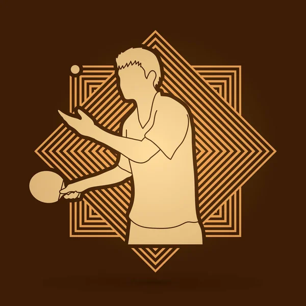 Joueur de tennis de table — Image vectorielle