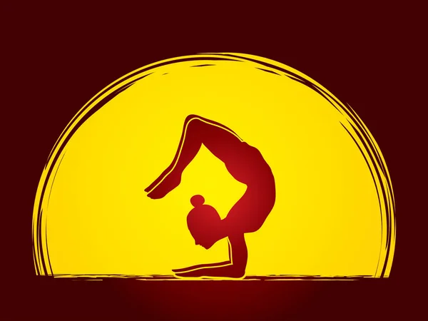 Yoga poserar design — Stock vektor