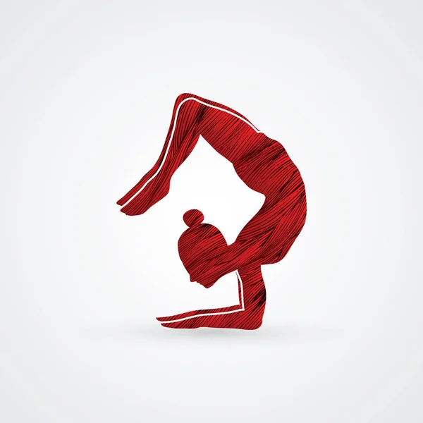 Yoga posa di design — Vettoriale Stock