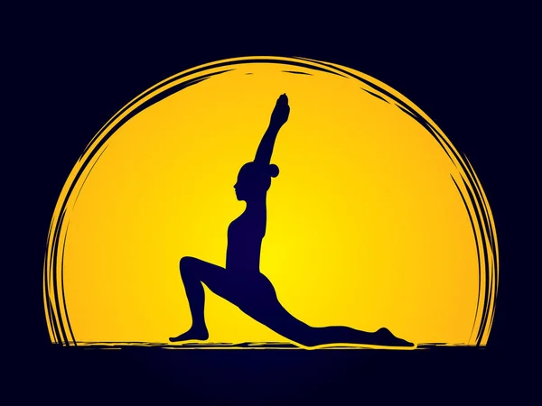 Diseño de pose de yoga — Archivo Imágenes Vectoriales