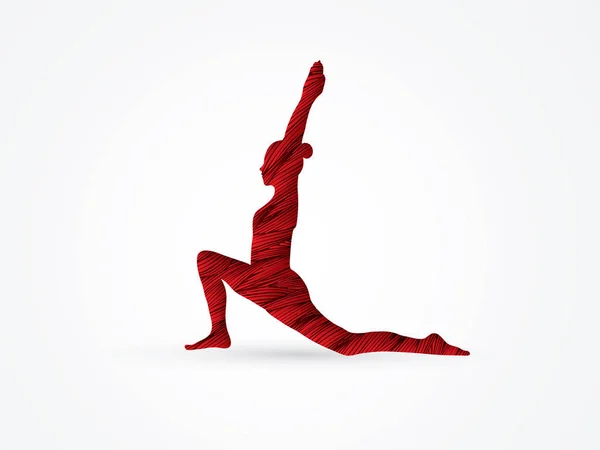 Yoga posando design — Vetor de Stock