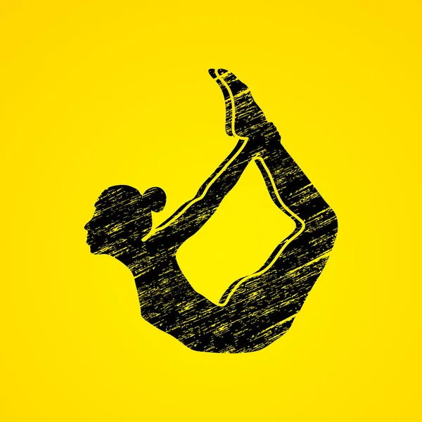 Yoga pose gráfico — Archivo Imágenes Vectoriales