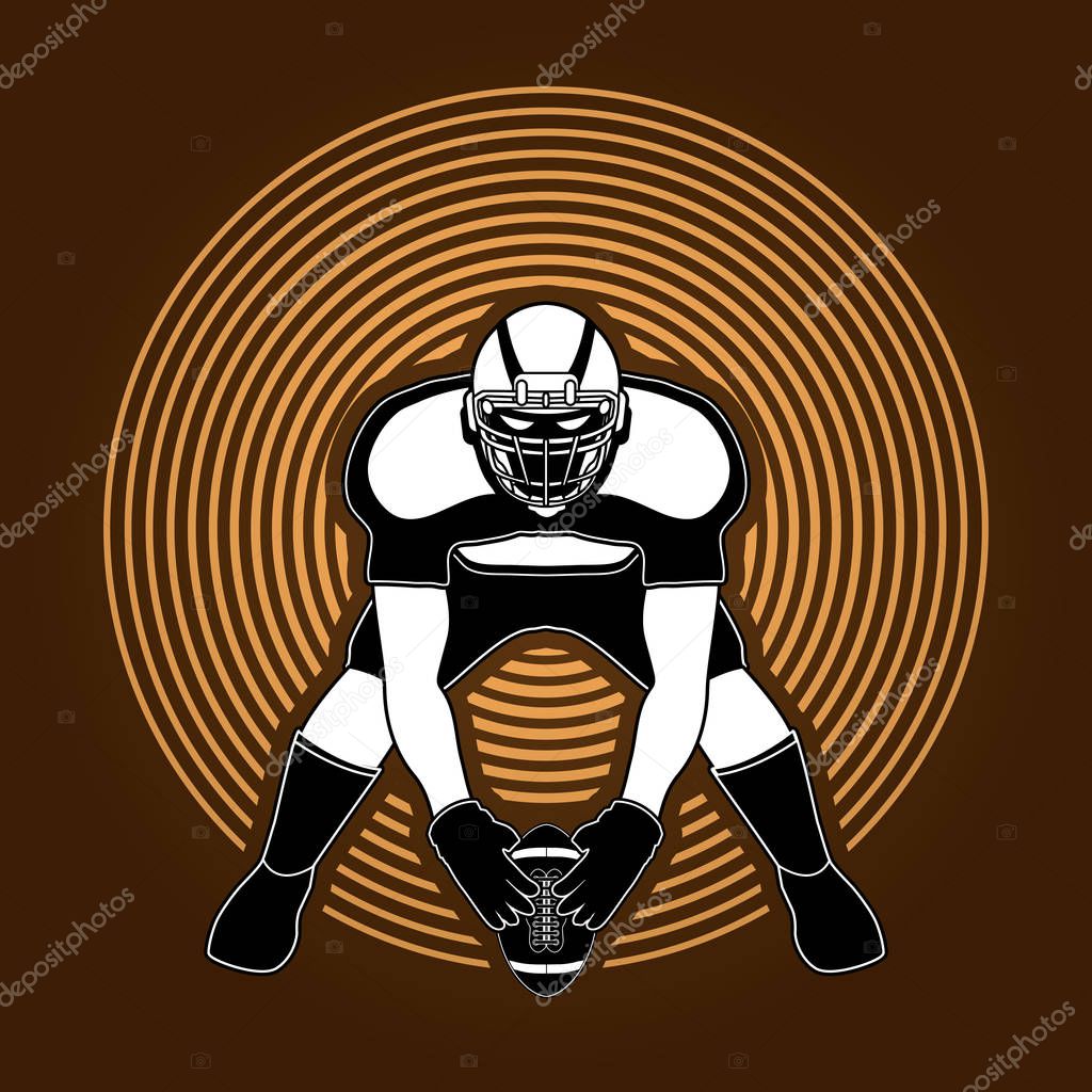 American football graphic vector
