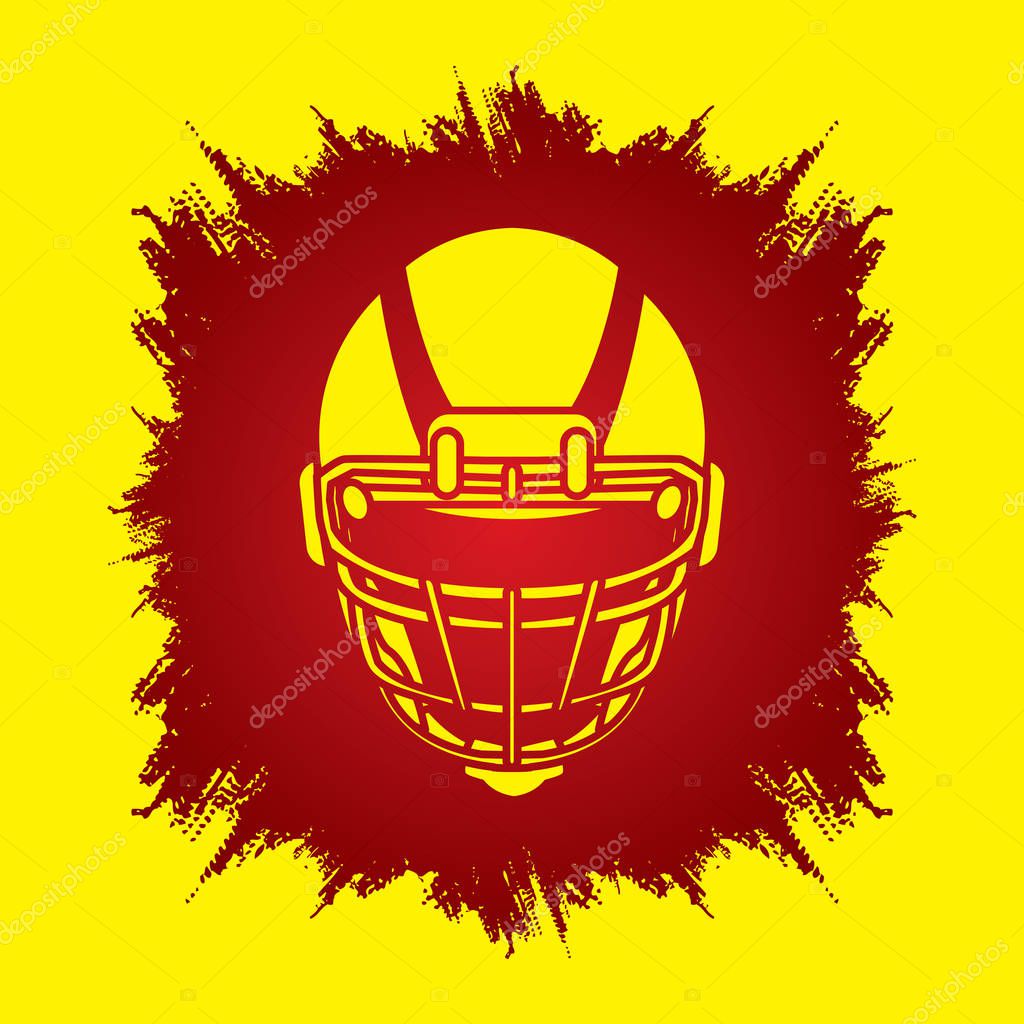 American football helmet graphic vector
