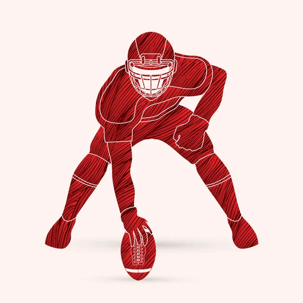 Pose de football américain — Image vectorielle