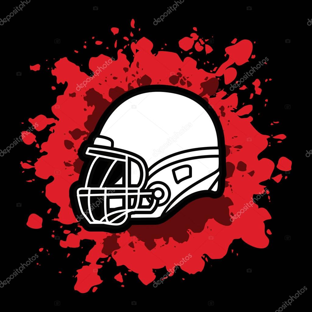 American football helmet graphic vector