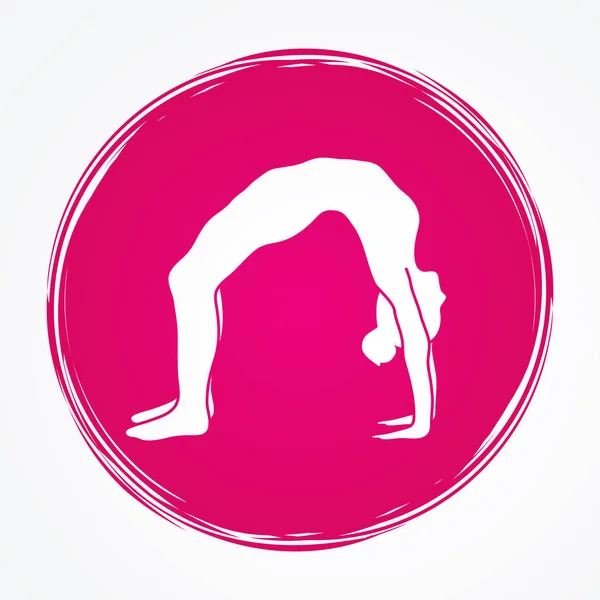 Yoga-Pose grafischer Vektor. — Stockvektor