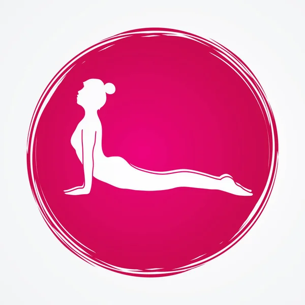 Pose de yoga graphique — Image vectorielle