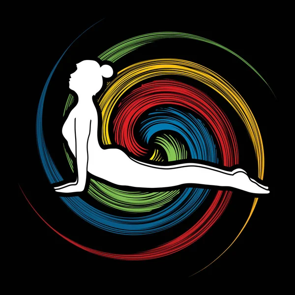 Yoga pose gráfico — Archivo Imágenes Vectoriales