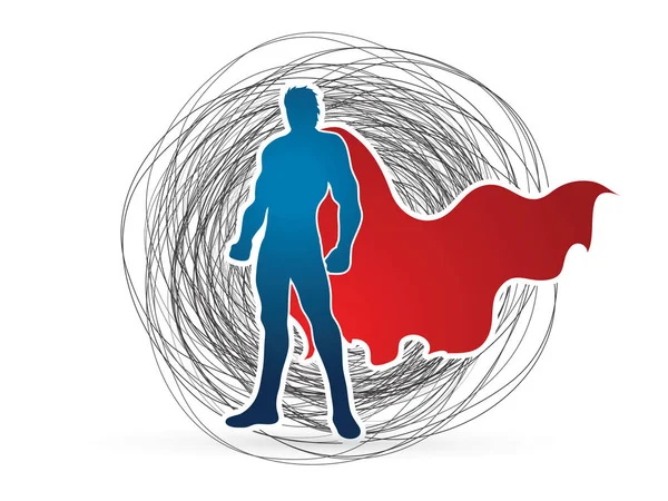 Супергерой стоя — стоковый вектор