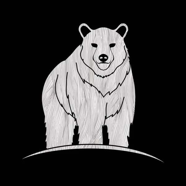 เวกเตอร์ยืนหมี . — ภาพเวกเตอร์สต็อก