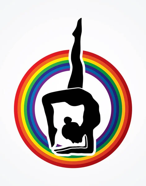 Yoga posa grafica — Vettoriale Stock