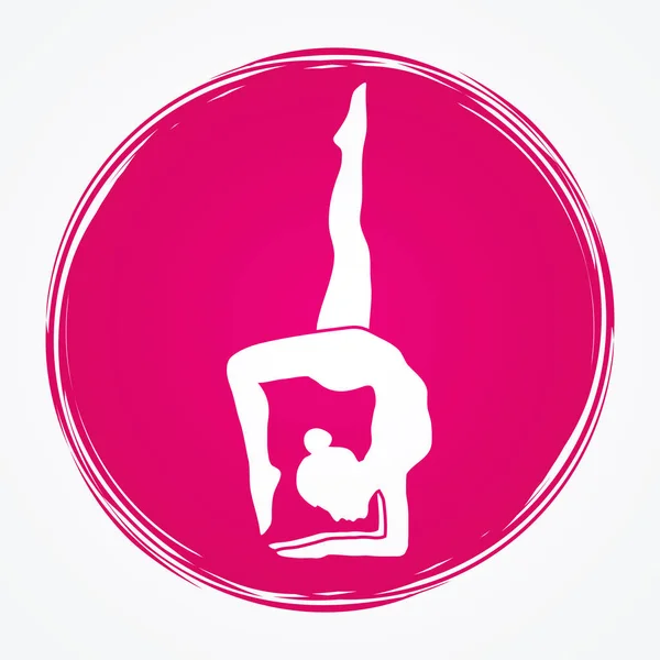 Yoga pose grafik — Stock vektor