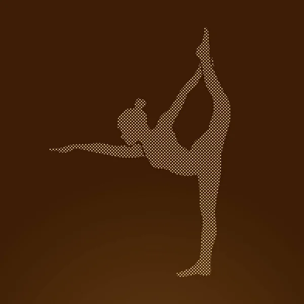 Yoga pose gráfico — Vector de stock