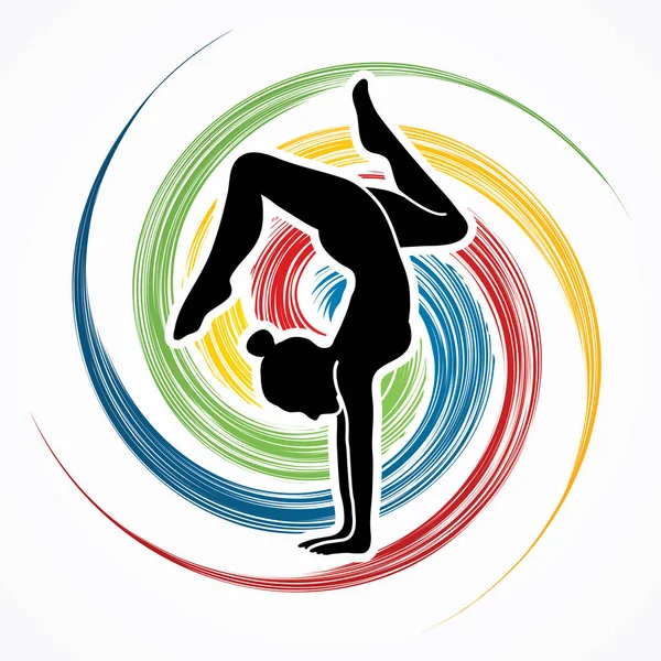 Yoga pose grafik — Stock vektor