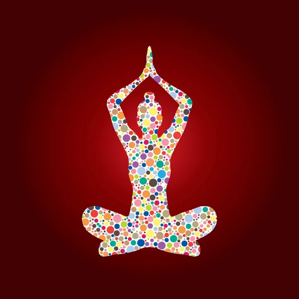 Йога-сидящая поза — стоковый вектор