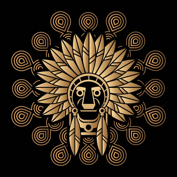 Native american indiánský náčelník — Stockový vektor