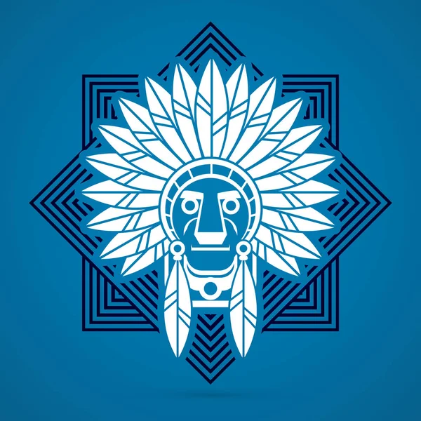 Native American indian chief — Stockvector